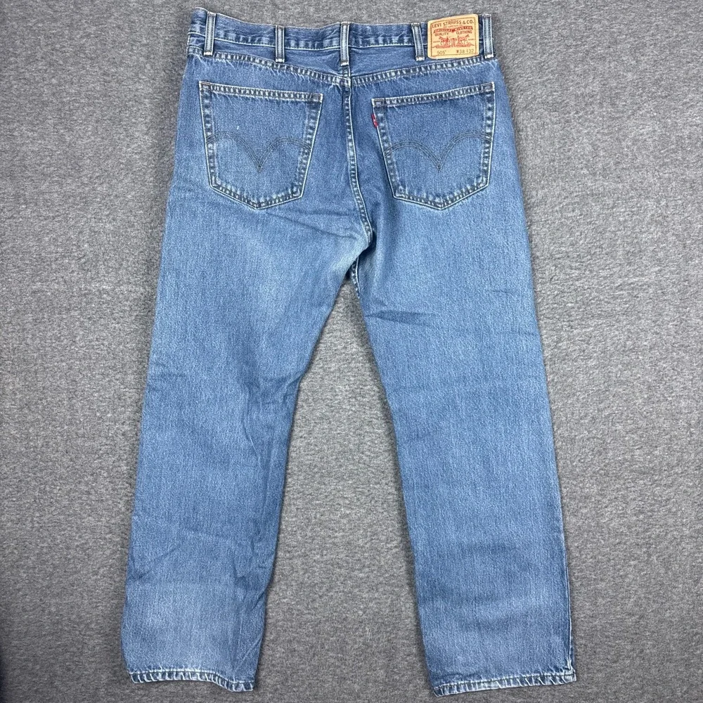 Vintage Levis 505 Jeans Mens 38x32 Blue Denim‎ Straight Y2K Medium Wash Pants